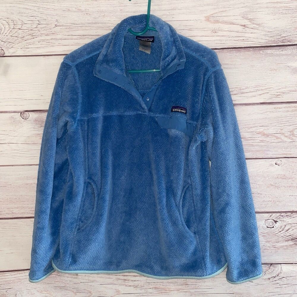 Patagonia Synchilla Snap-T Fleece Pullover Blue Women’s Size L Lightweight